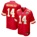 Kansas City Chiefs Garrett Nussmeier Red Game Jersey product image 1, provided for visual reference and product detail review
