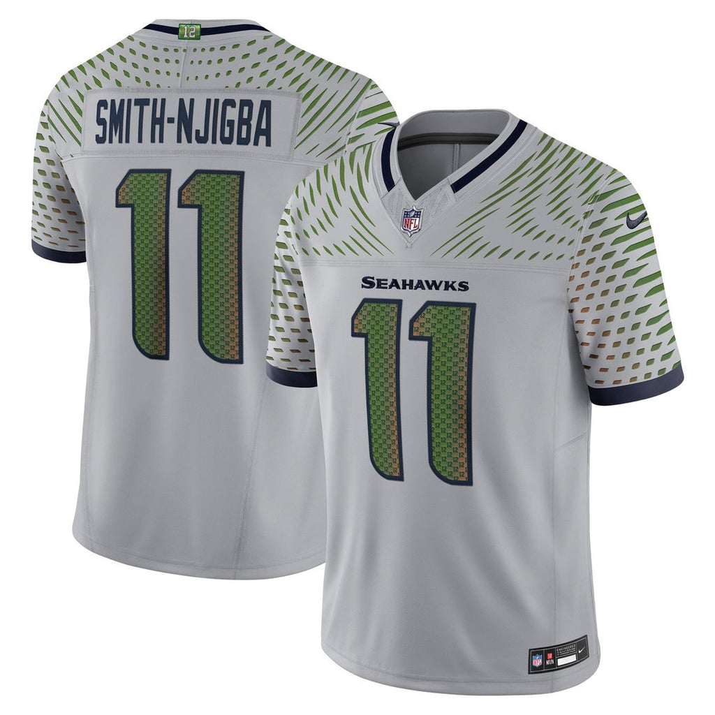 Seattle Seahawks Jaxon Smith-Njigba Gray Rivalries Collection Stitched Limited Jersey product image 1, provided for visual
