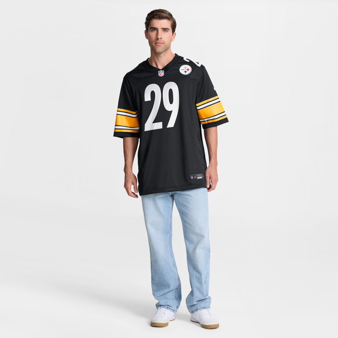 Pittsburgh Steelers Ryan Watts Black Game Jersey product image 7, provided for visual reference and product detail review