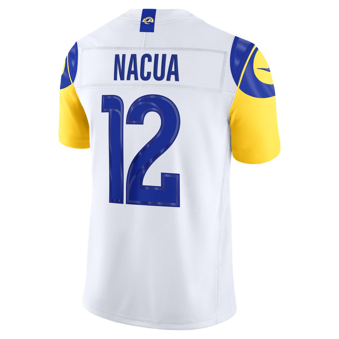 Los Angeles Rams Puka Nacua White Vapor F.U.S.E. Stitched Limited Jersey product image 12, provided for visual reference and