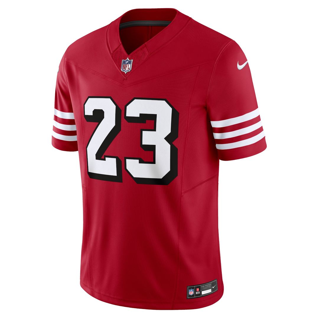 San Francisco 49ers Christian McCaffrey Scarlet Vapor F.U.S.E. Limited Jersey product image 5, provided for visual reference