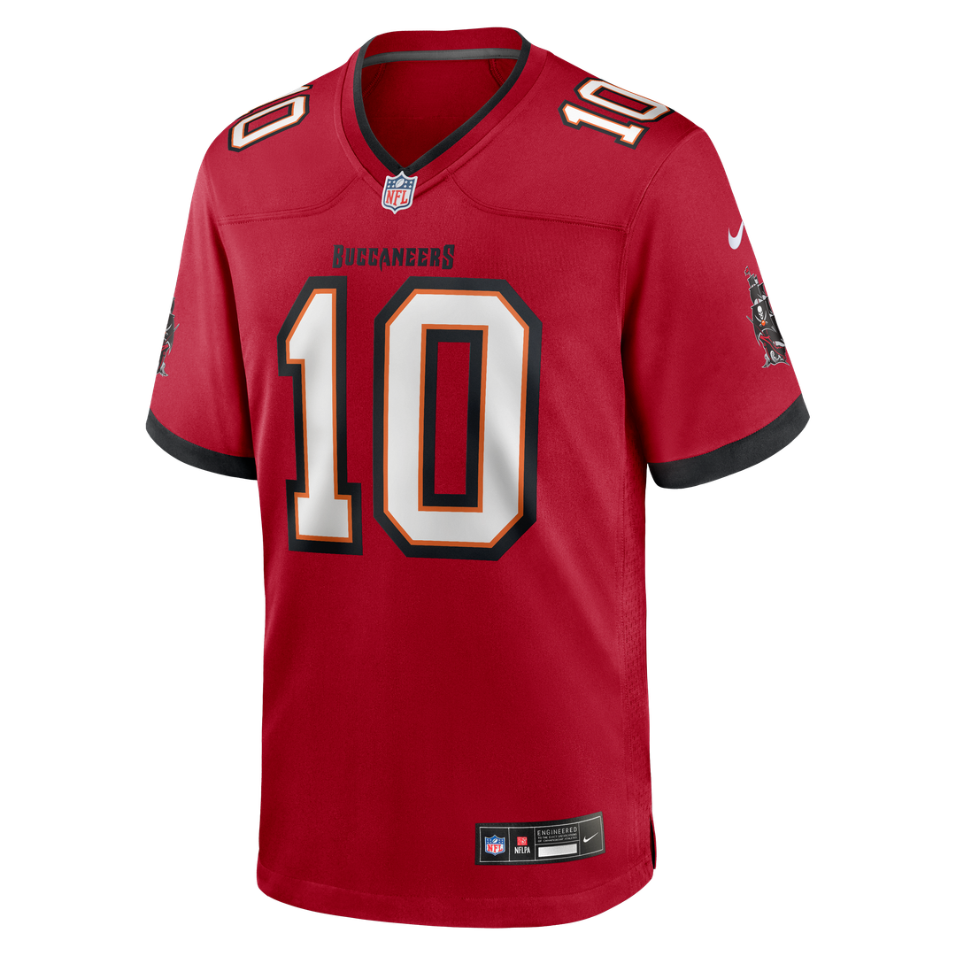 Tampa Bay Buccaneers Trey Palmer Red Game Jersey product image 2, provided for visual reference and product detail review