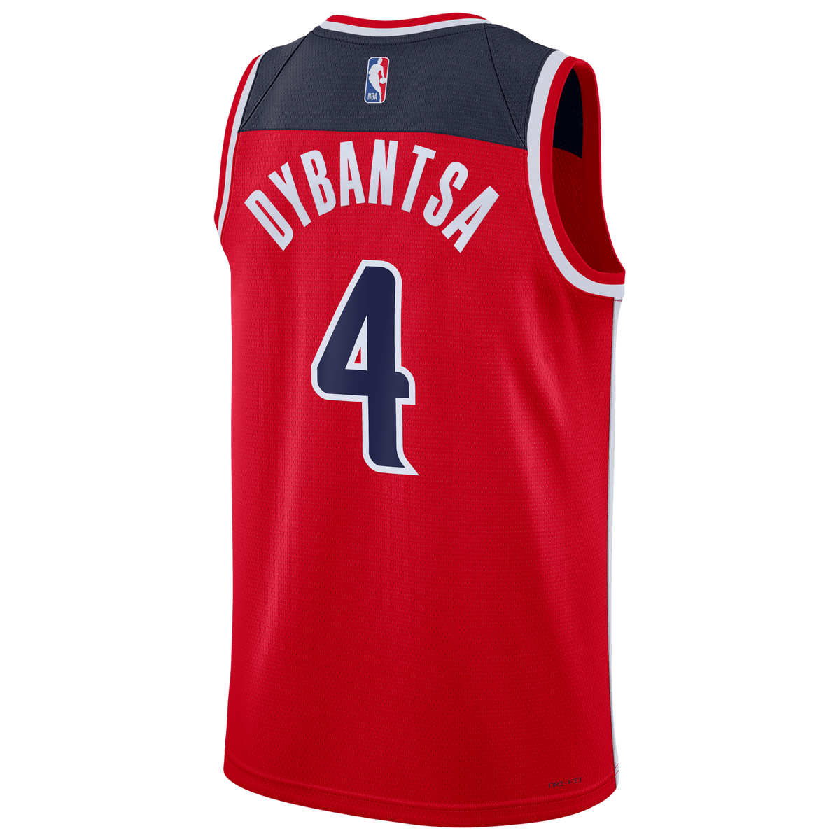 AJ Dybantsa Washington Wizards Swingman Icon Jersey - Red - Unisex product image 4, provided for visual reference and
