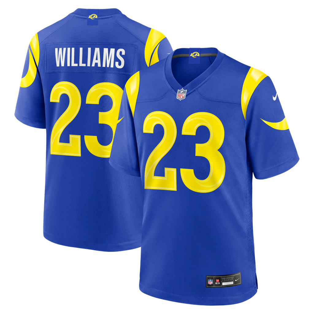 Los Angeles Rams Kyren Williams White White Game Player Jersey product image 7, provided for visual reference and product