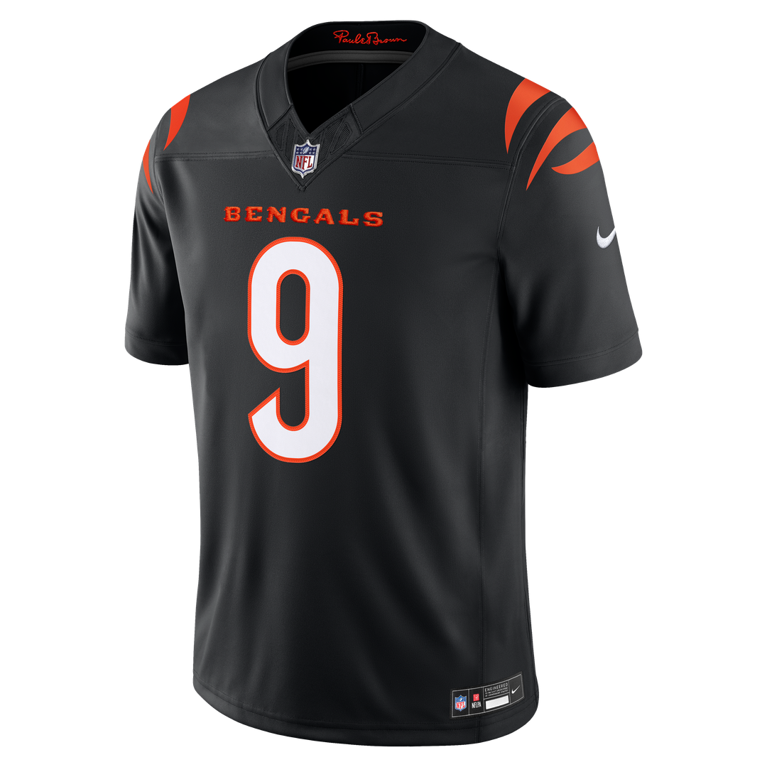 Cincinnati Bengals Joe Burrow Orange Alternate Vapor F.U.S.E. Stitched Limited Jersey product image 12, provided for visual