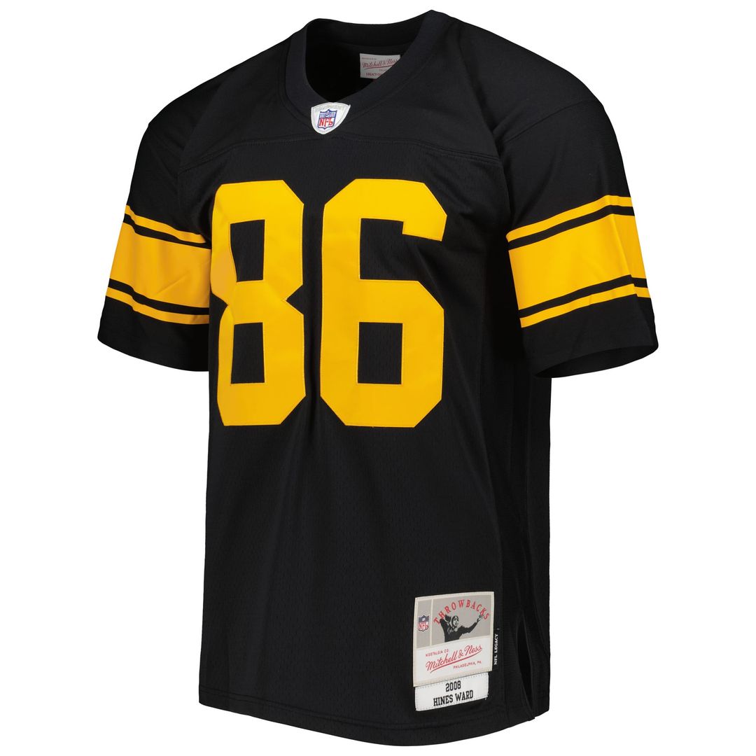 Pittsburgh Steelers Hines Ward Black Legacy Replica Jersey product image 2, provided for visual reference and product detail