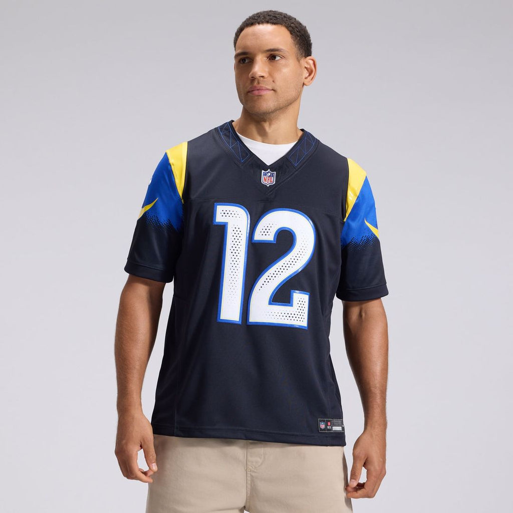 Los Angeles Rams Puka Nacua Dark Blue Rivalries Collection Stitched Limited Jersey product image 2, provided for visual
