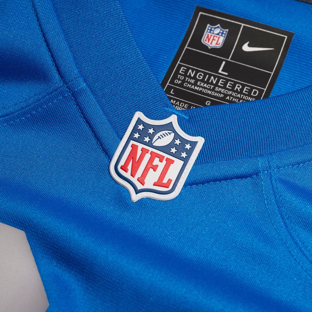 Detroit Lions Sam LaPorta Blue Alternate Game Jersey product image 4, provided for visual reference and product detail review