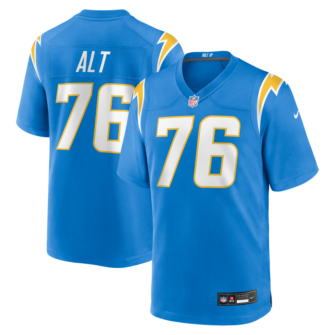 Los Angeles Chargers Joe Alt Powder Blue Player Game Jersey product image 9, provided for visual reference and product