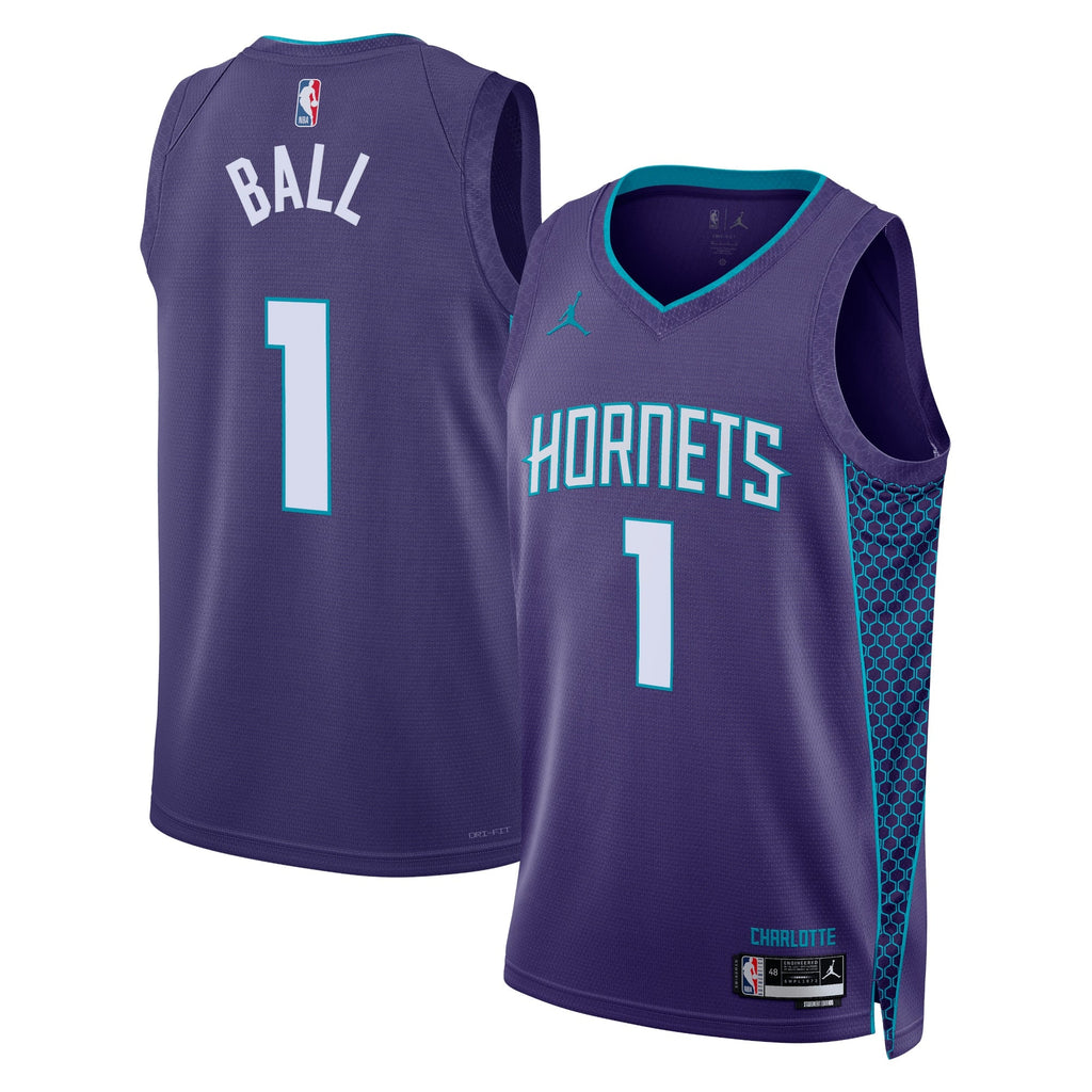 LaMelo Ball Charlotte Hornets Statement Edition Swingman Jersey - Purple - Unisex product image 1, provided for visual