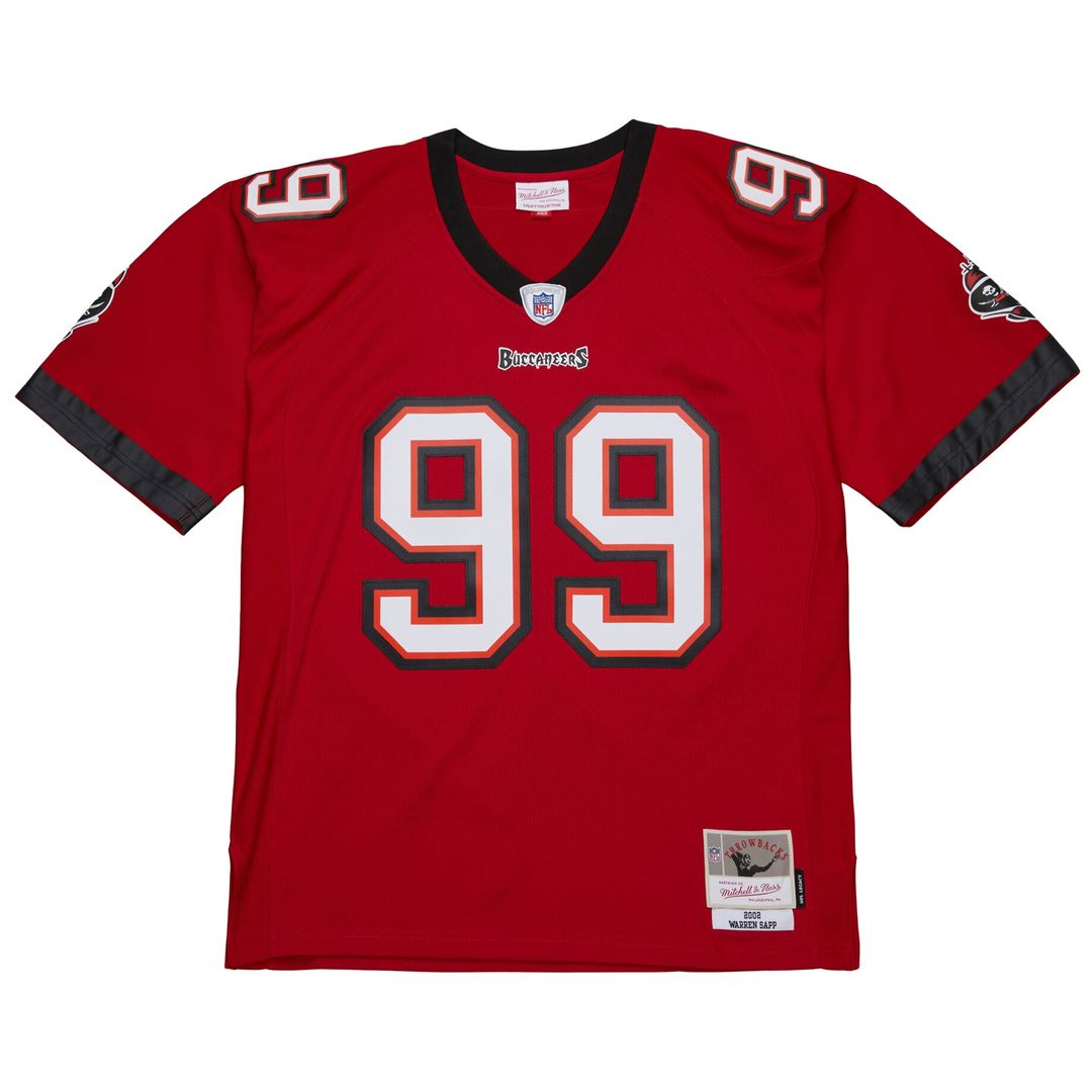Tampa Bay Buccaneers Warren Sapp Red 2002 Legacy Replica Jersey product image 9, provided for visual reference and product
