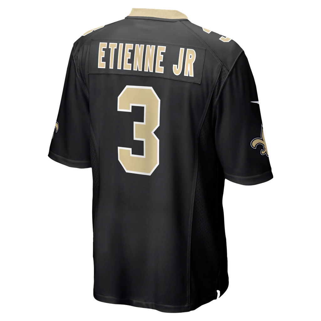 New Orleans Saints Travis Etienne Jr Black Game Jersey product image 5, provided for visual reference and product detail