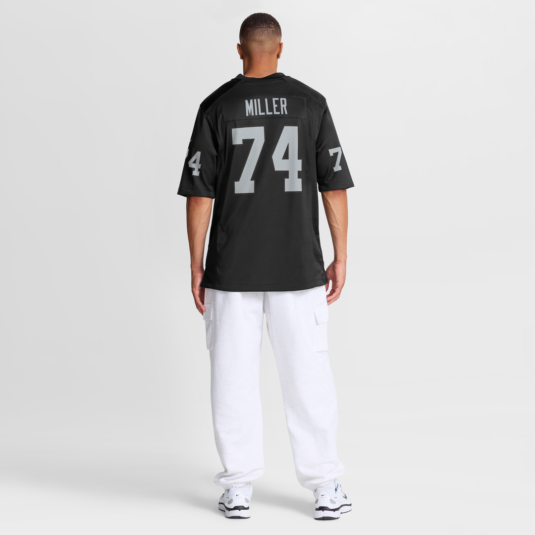 Las Vegas Raiders Kolton Miller Black Game Jersey product image 8, provided for visual reference and product detail review
