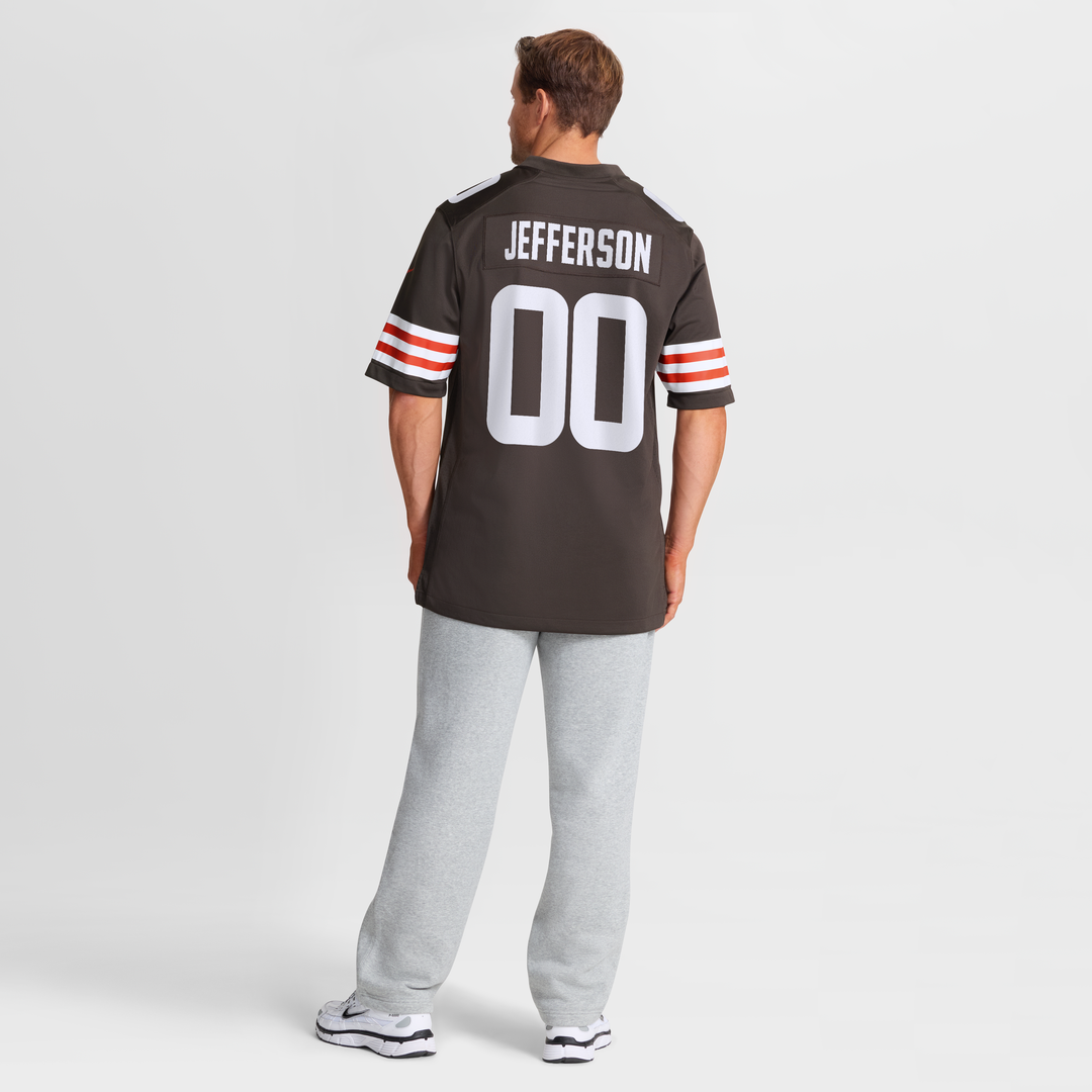 Cleveland Browns Justin Jefferson Brown Game Jersey product image 5, provided for visual reference and product detail review