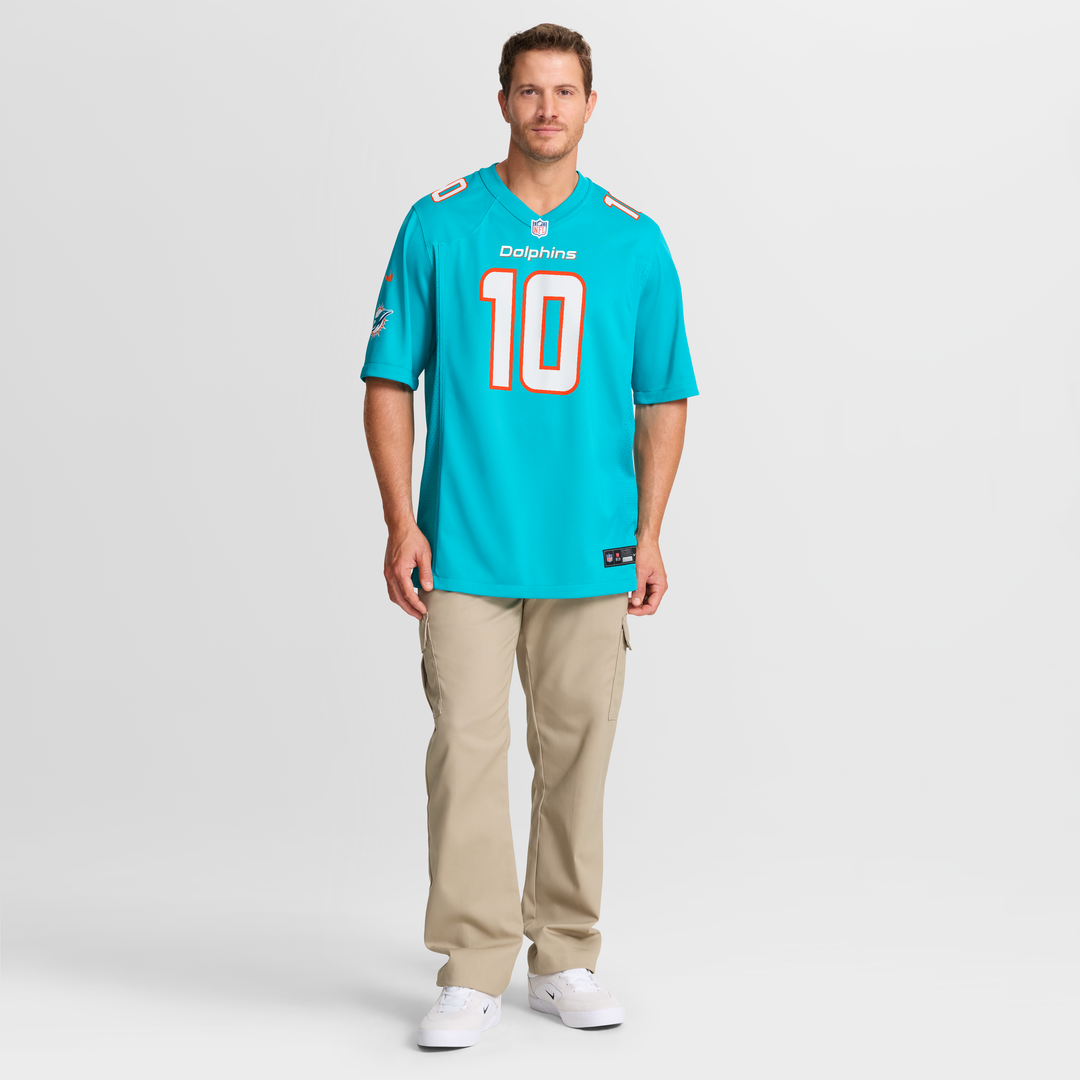 Miami Dolphins Jacob Rodriguez Aqua Game Jersey product image 2, provided for visual reference and product detail review
