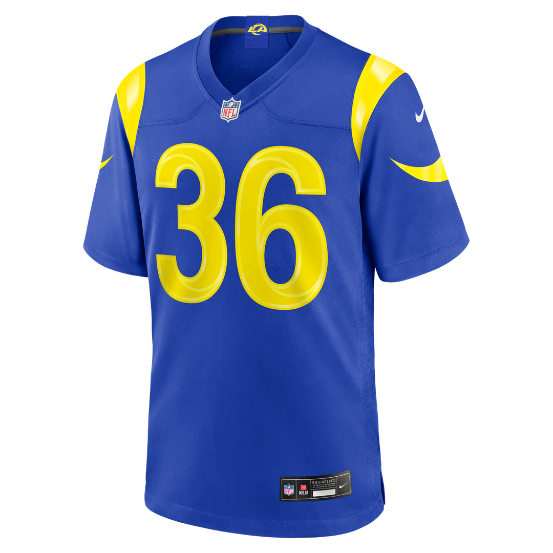 Los Angeles Rams Alex Johnson Royal Team Game Jersey product image 2, provided for visual reference and product detail review