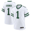 New York Jets Ahmad Sauce Gardner Legacy White Game Jersey product image 1, provided for visual reference and product detail