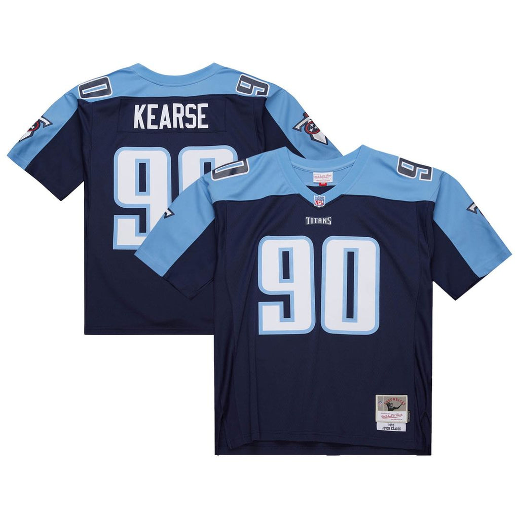 Tennessee Titans Jevon Kearse Navy 1999 Legacy Replica Jersey product image 1, provided for visual reference and product