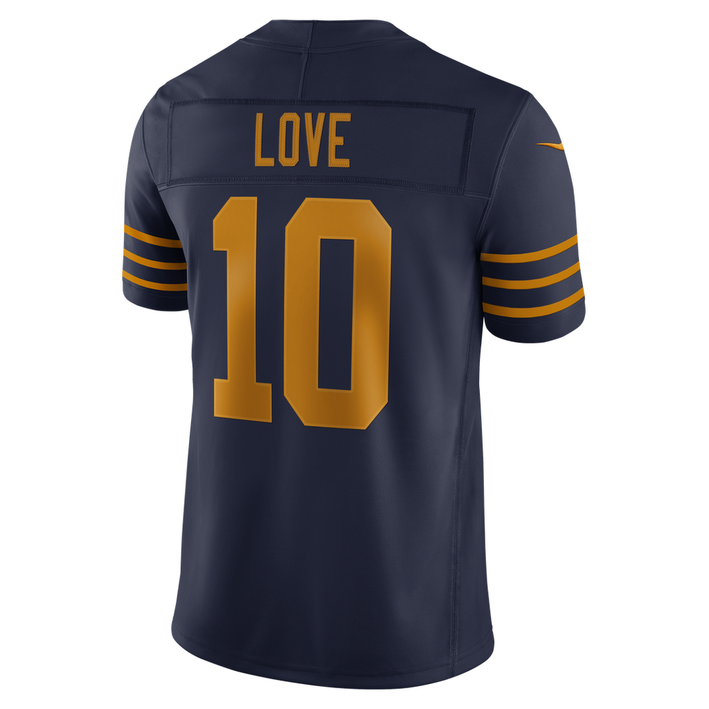 Green Bay Packers Love Navy Alternate Vapor F.U.S.E. Stitched Limited Jersey product image 3, provided for visual reference