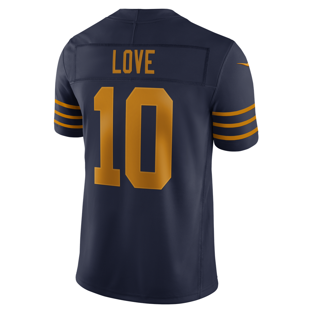 Green Bay Packers Love Navy Alternate Vapor F.U.S.E. Stitched Limited Jersey product image 3, provided for visual reference