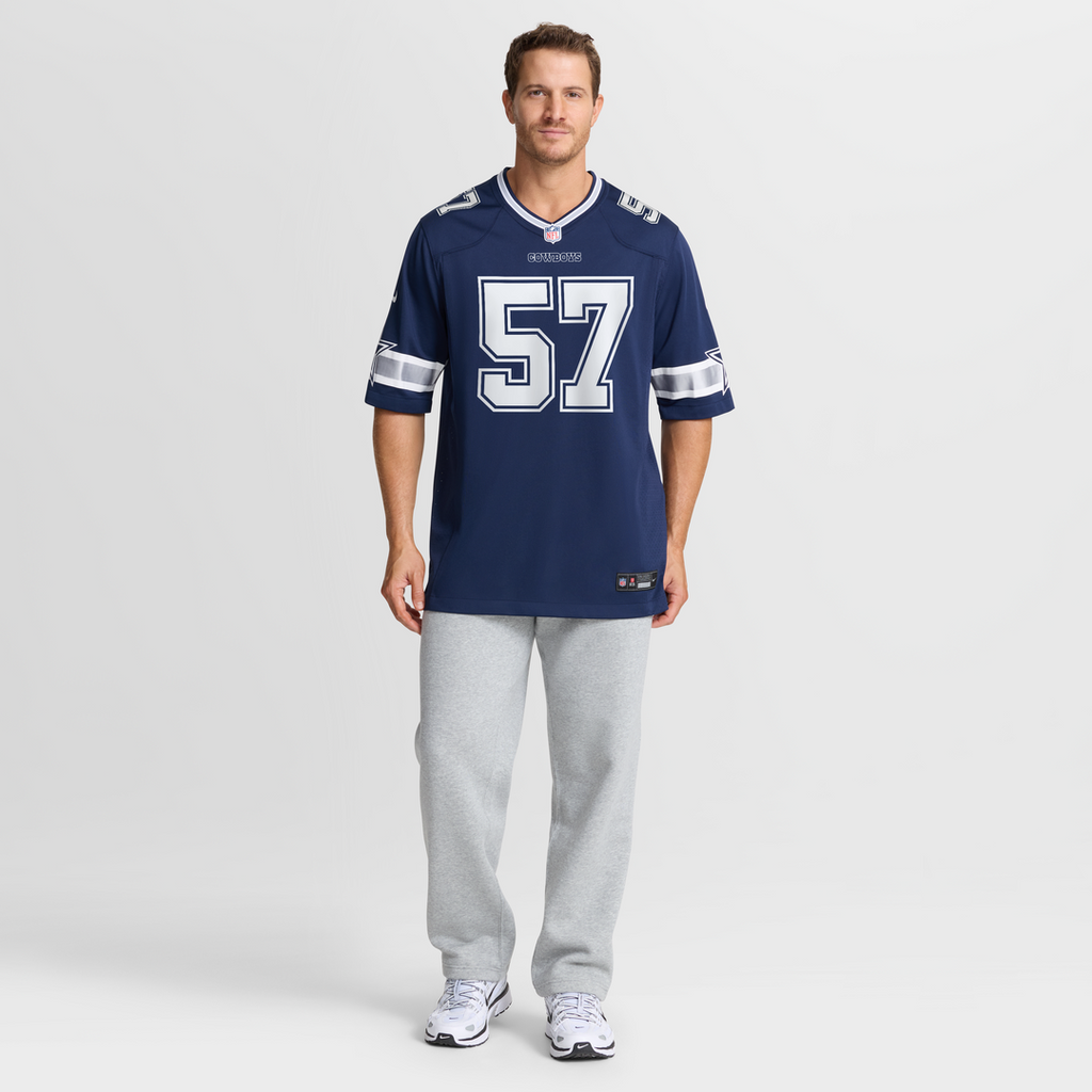 Dallas Cowboys Malachi Lawrence Navy Team Game Jersey product image 10, provided for visual reference and product detail