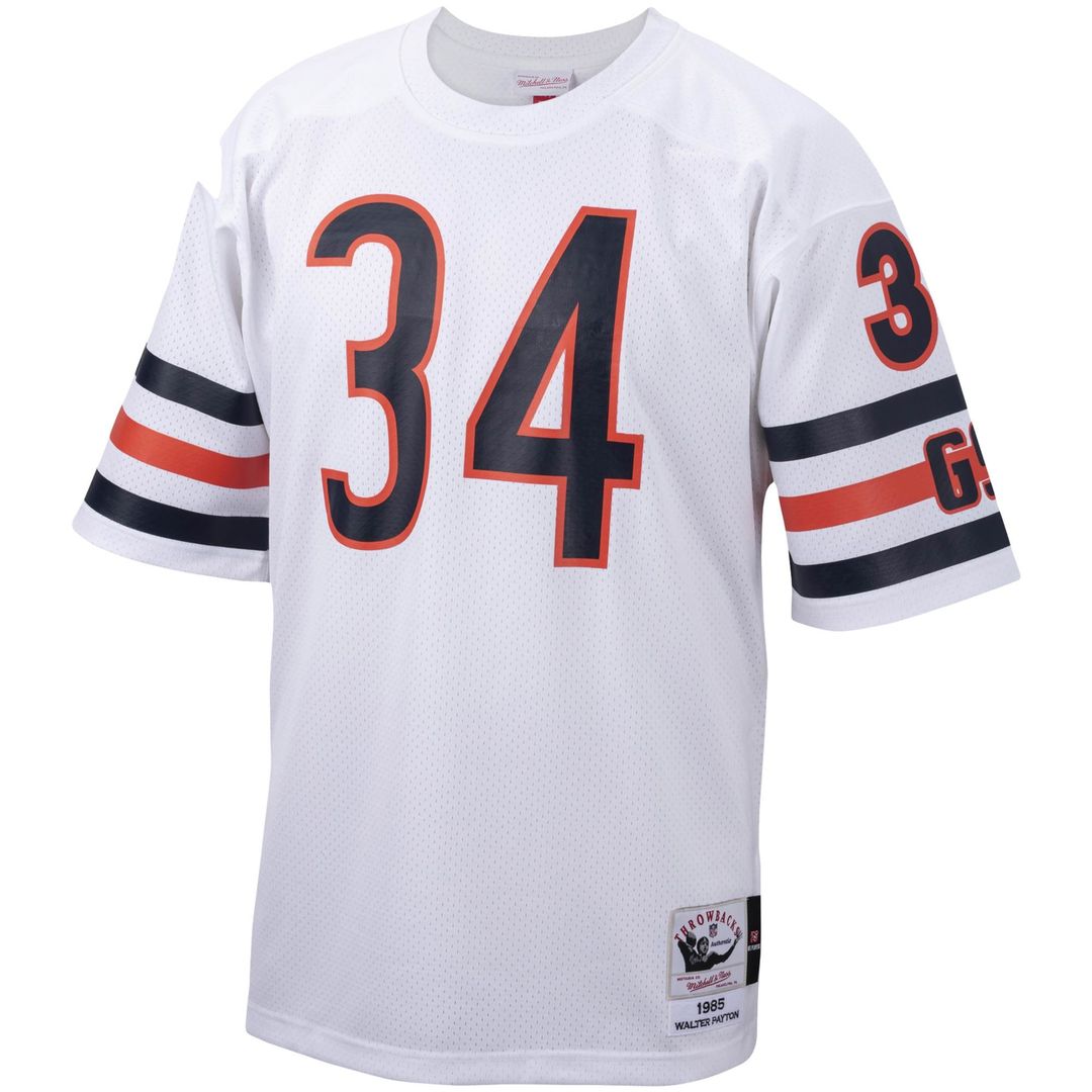 Chicago Bears 1985 Walter Payton White Authentic Throwback Retired Player Jersey product image 5, provided for visual