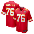 Kansas City Chiefs Kingsley Suamataia Red Game Jersey product image 1, provided for visual reference and product detail