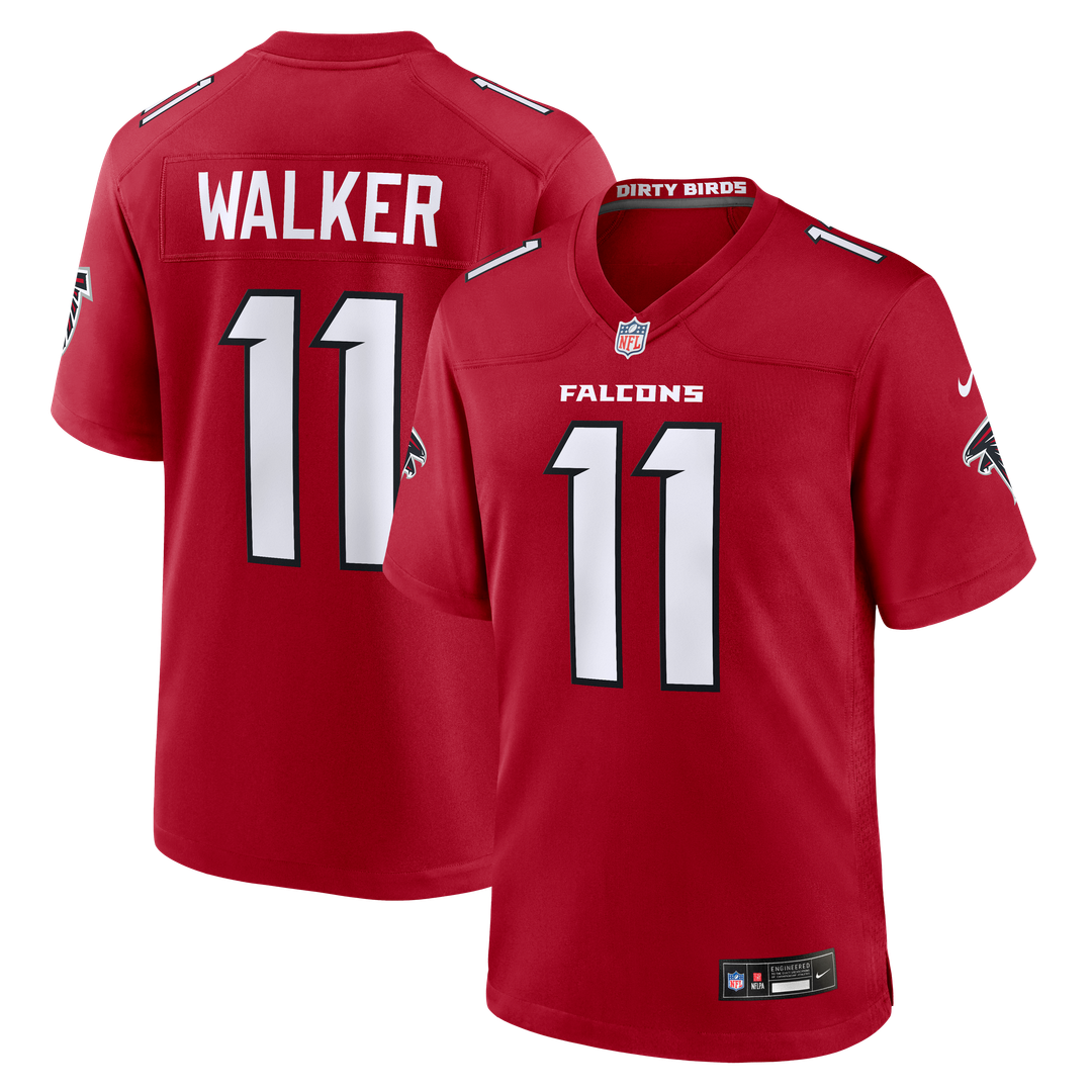 Atlanta Falcons Jalon Walker Red Game Jersey product image 1, provided for visual reference and product detail review