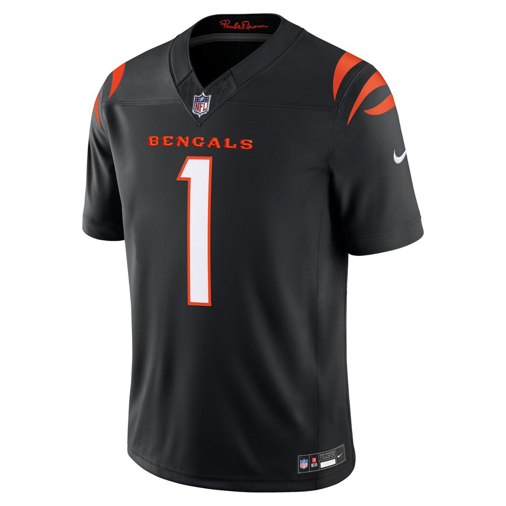 Cincinnati Bengals Ja'Marr Chase Black Team Vapor F.U.S.E. Stitched Limited Jersey product image 5, provided for visual