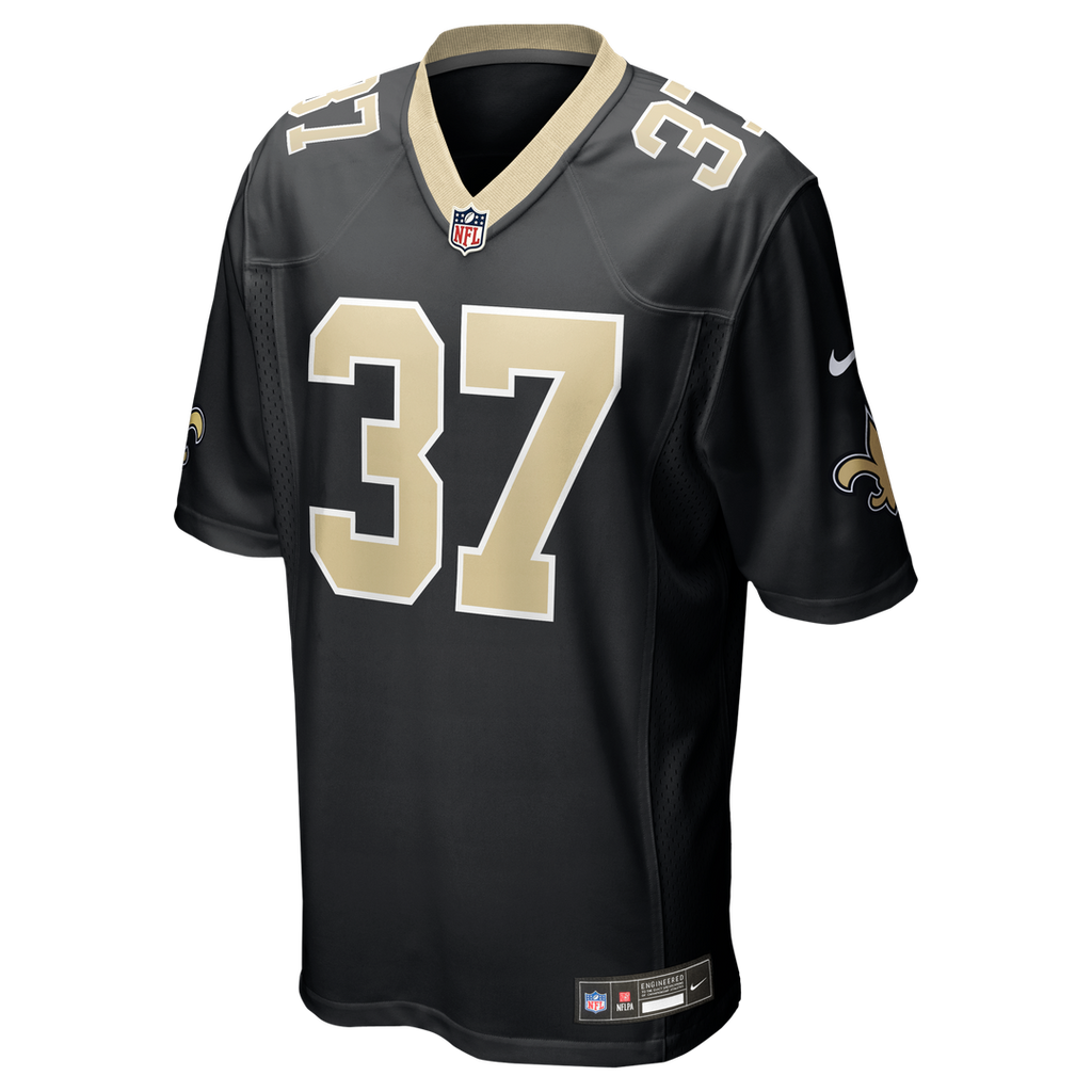 New Orleans Saints Mims Black Team Game Jersey product image 2, provided for visual reference and product detail review