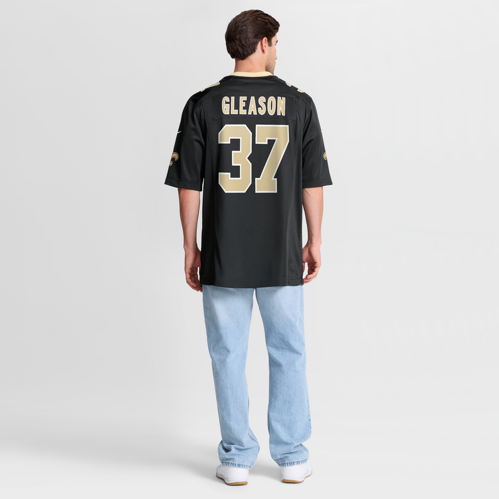 New Orleans Saints Steve Gleason Black Game Retired Player Jersey product image 8, provided for visual reference and product