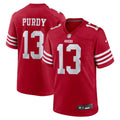 San Francisco 49ers Brock Purdy Scarlet Game Player Jersey product image 1, provided for visual reference and product detail