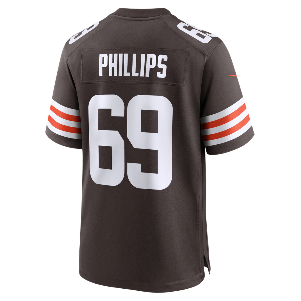 Cleveland Browns Tyre Phillips Brown Team Game Jersey product image 3, provided for visual reference and product detail