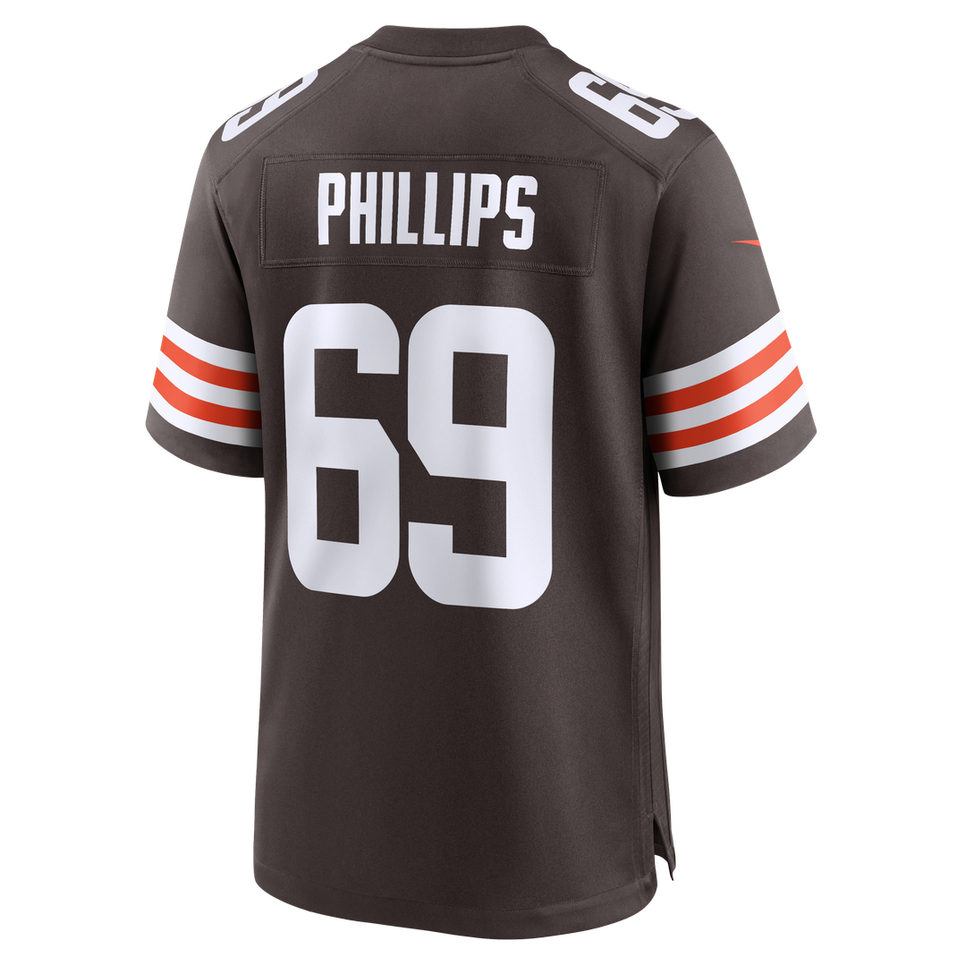 Cleveland Browns Tyre Phillips Brown Team Game Jersey product image 3, provided for visual reference and product detail
