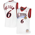 Allen Iverson White Philadelphia 76ers 2002/03 Hardwood Classics Swingman Basketball Jersey product image 1, provided for