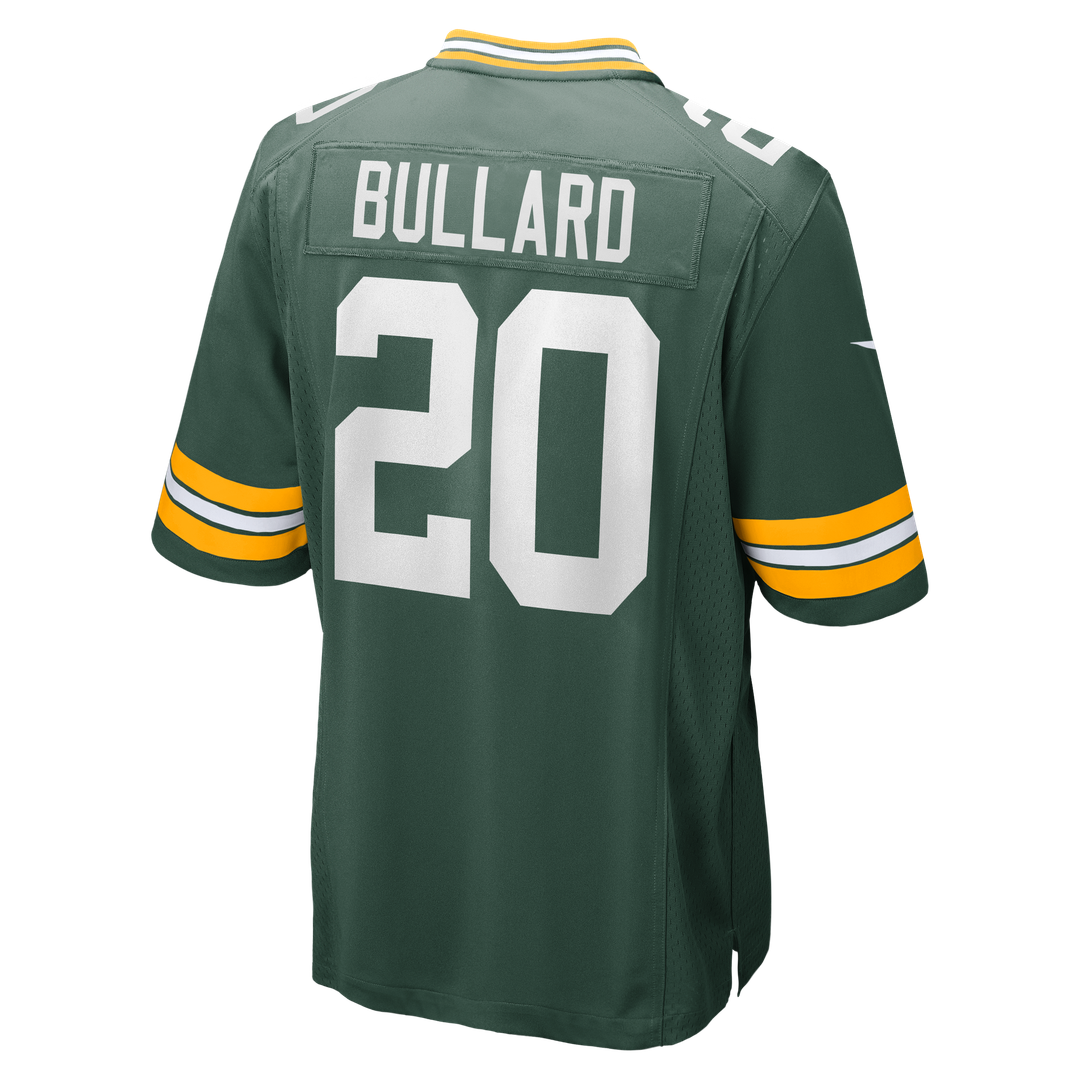 Green Bay Packers Javon Bullard Green Game Jersey product image 3, provided for visual reference and product detail review
