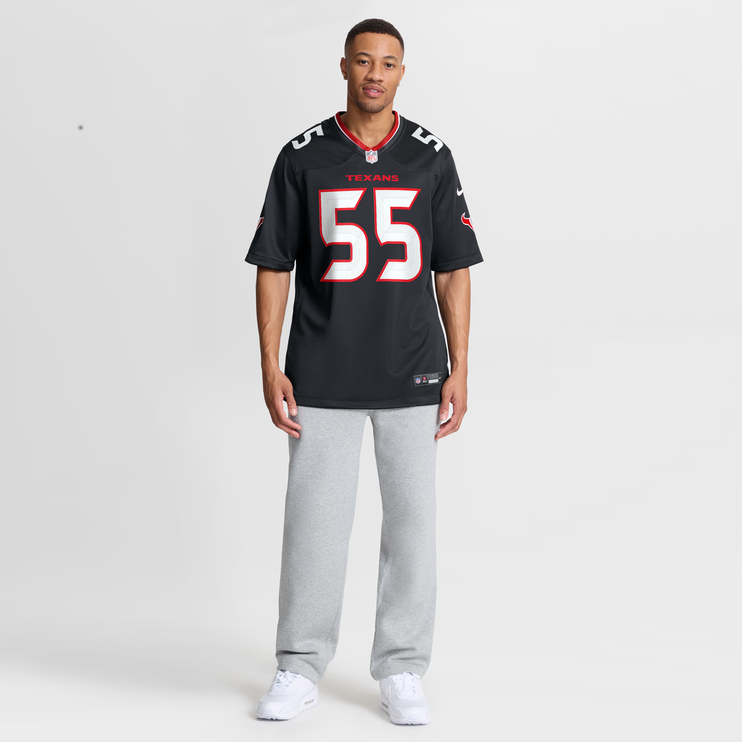 Houston Texans Danielle Hunter Navy Team Game Jersey product image 7, provided for visual reference and product detail review