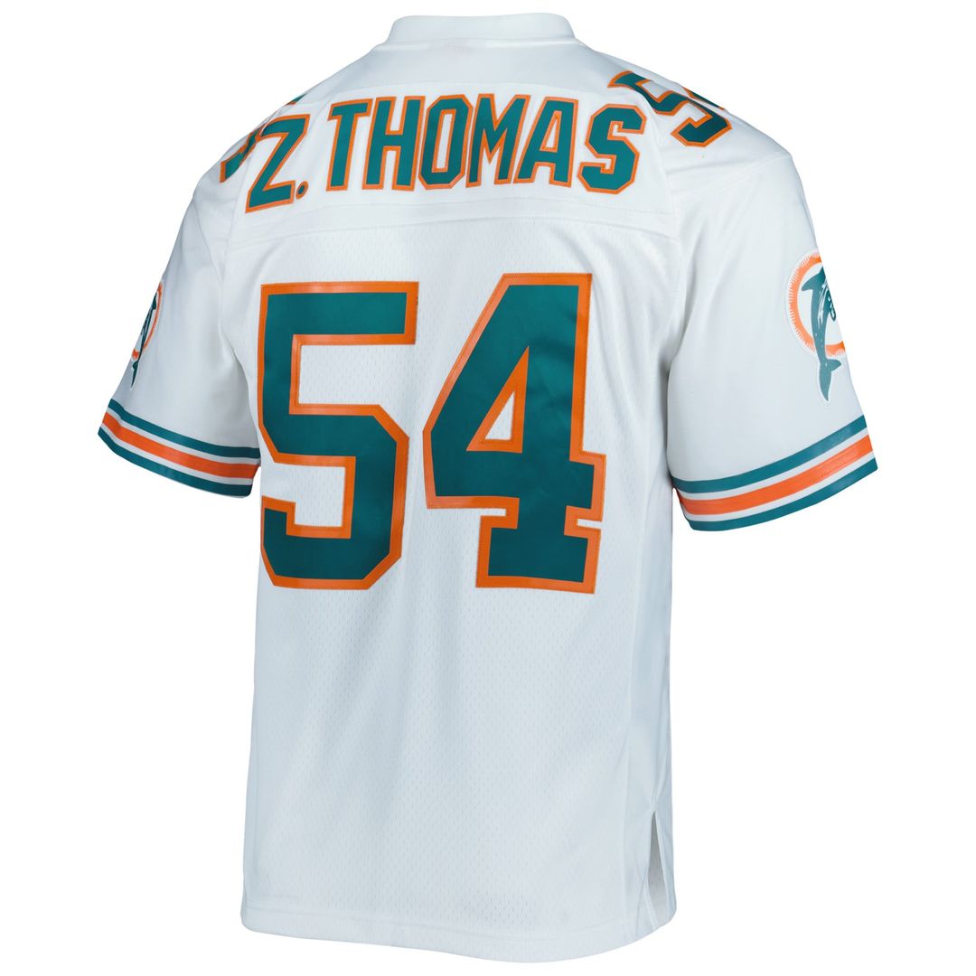 Miami Dolphins Zach Thomas White Legacy Replica Jersey product image 3, provided for visual reference and product detail