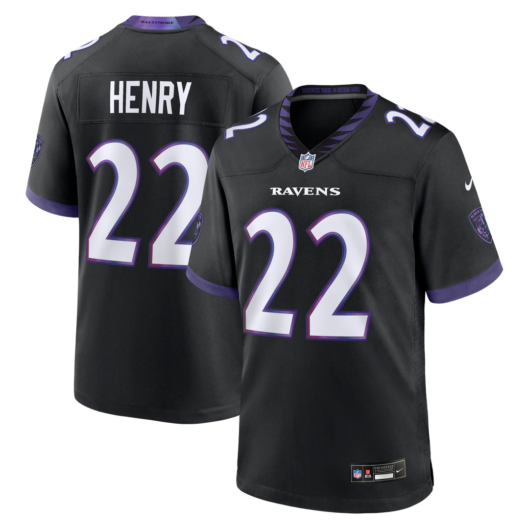 Baltimore Ravens Derrick Henry Black Alternate Game Jersey product image 14, provided for visual reference and product