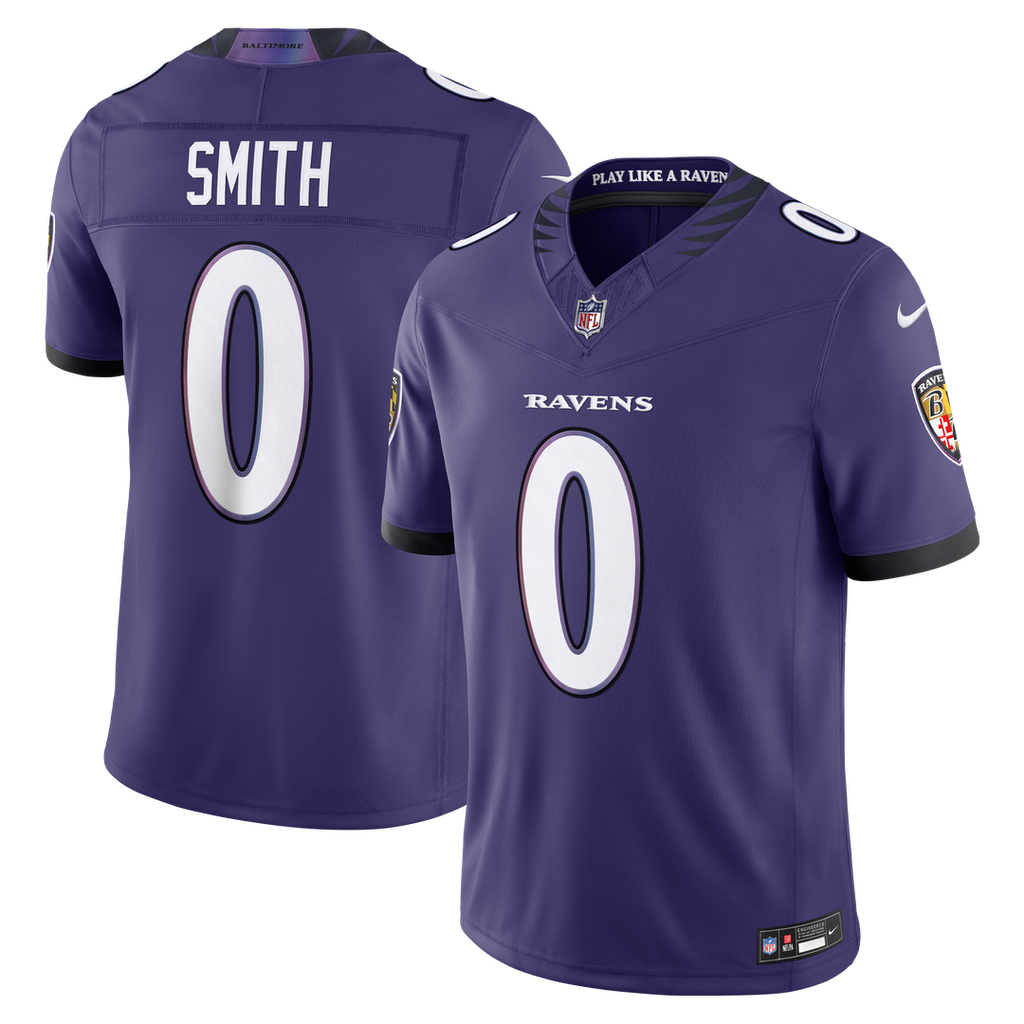 Baltimore Ravens Roquan Smith Purple Team Vapor F.U.S.E. Stitched Limited Jersey product image 1, provided for visual