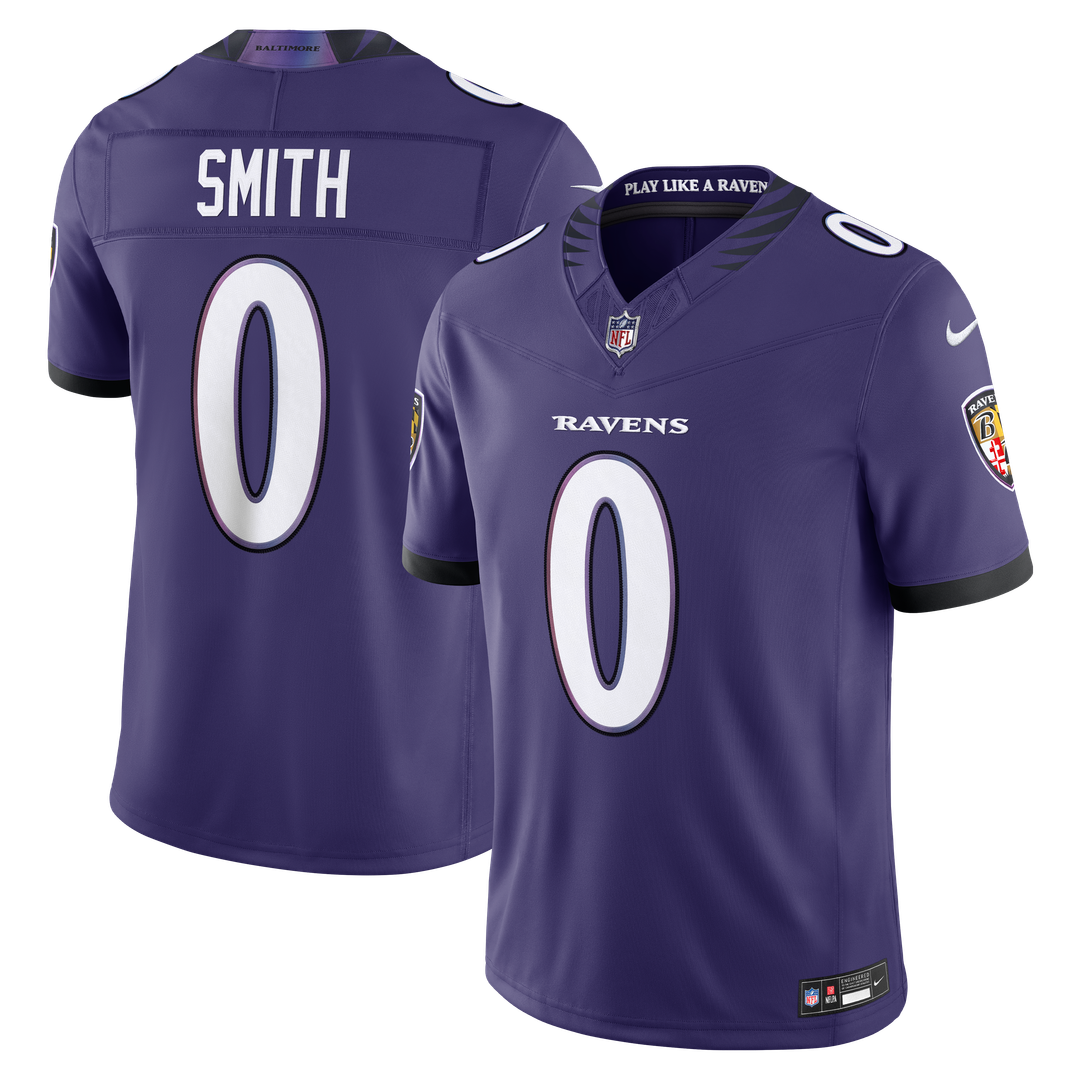 Baltimore Ravens Roquan Smith Purple Team Vapor F.U.S.E. Stitched Limited Jersey product image 1, provided for visual
