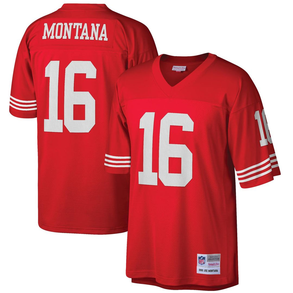 San Francisco 49ers Joe Montana Scarlet Big & Tall 1990 Retired Player Replica Jersey product image 1, provided for visual
