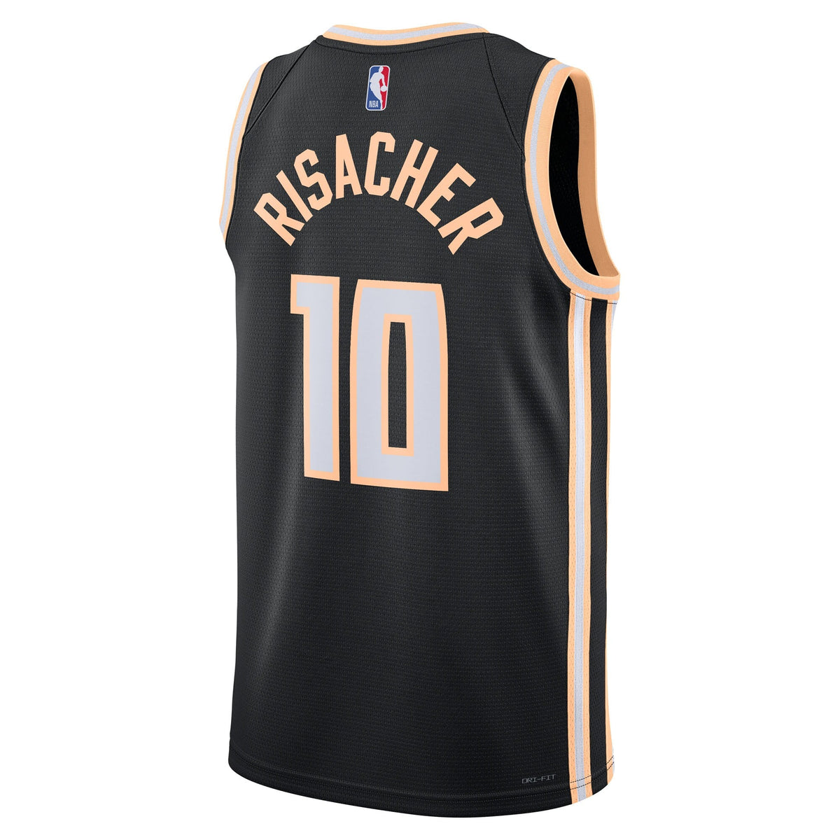 Zaccharie Risacher Atlanta Hawks 2025/26 City Edition Swingman Jersey - Black - Unisex product image 4, provided for visual