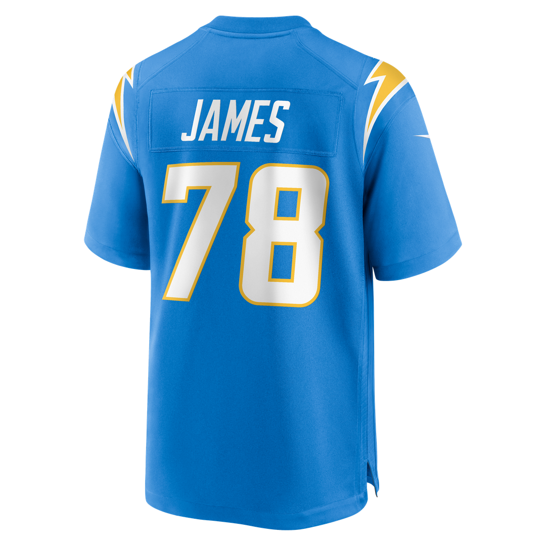 Los Angeles Chargers Andre James Powder Blue Team Game Jersey product image 3, provided for visual reference and product