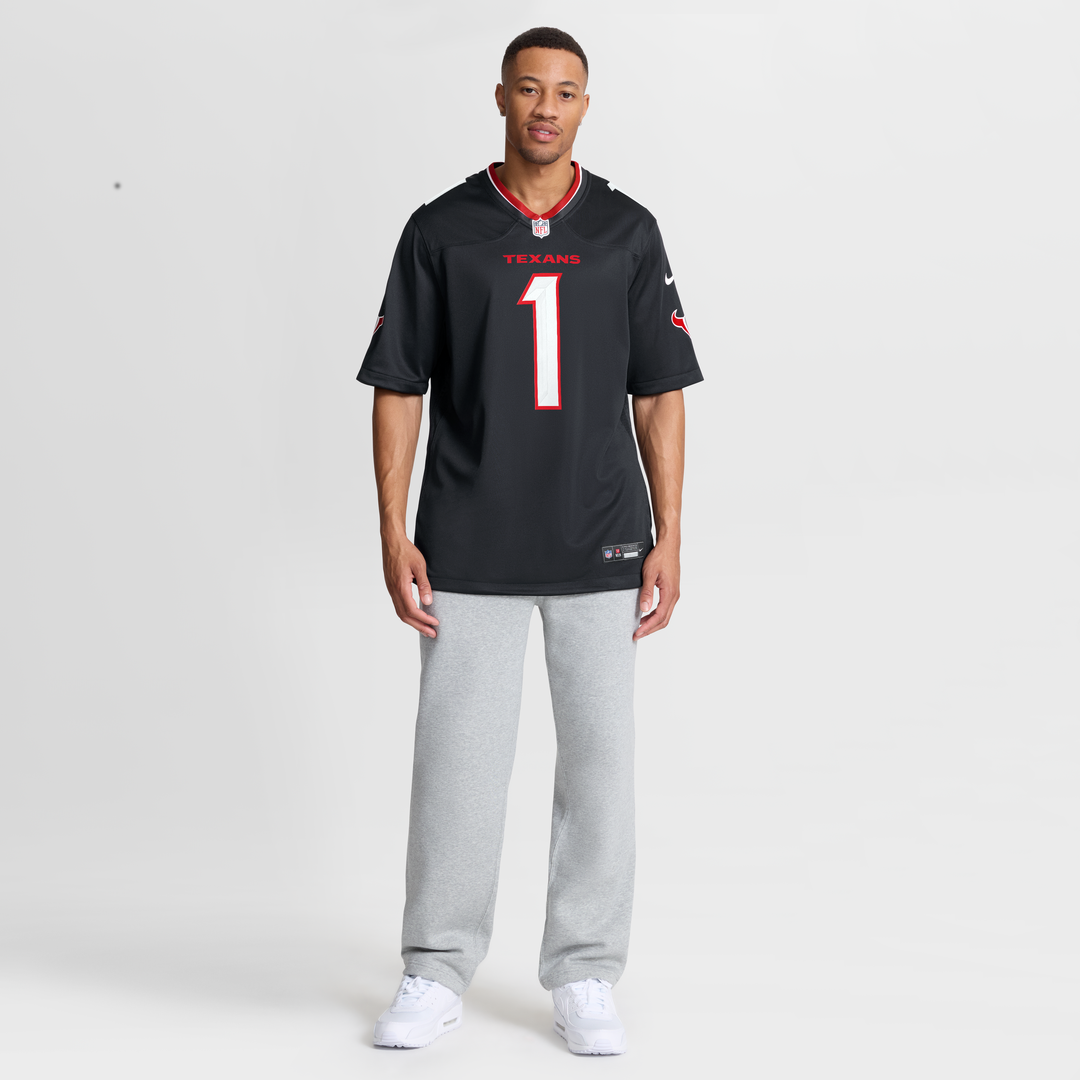 Houston Texans Navy #1 Dad Game Jersey product image 7, provided for visual reference and product detail review