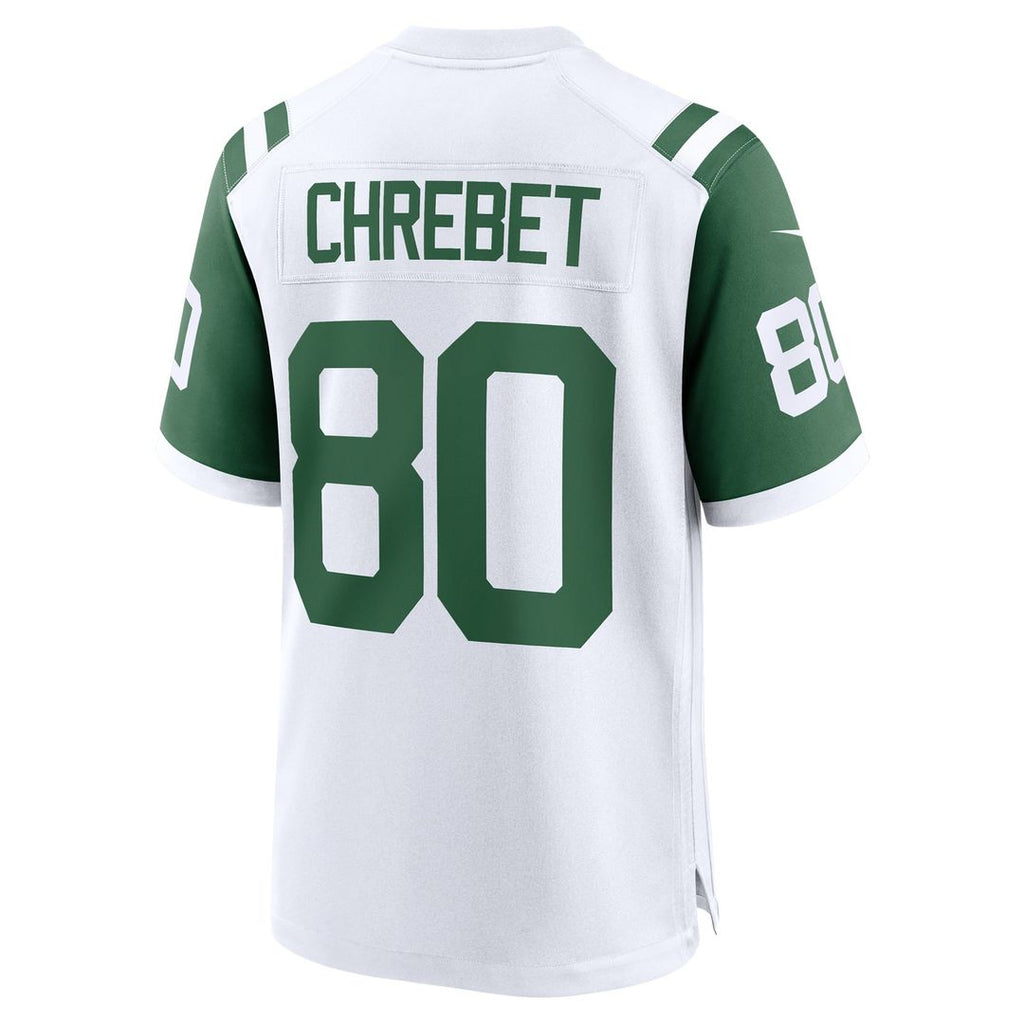 New York Jets Wayne Chrebet White Retired Player Alternate Game Jersey product image 3, provided for visual reference and