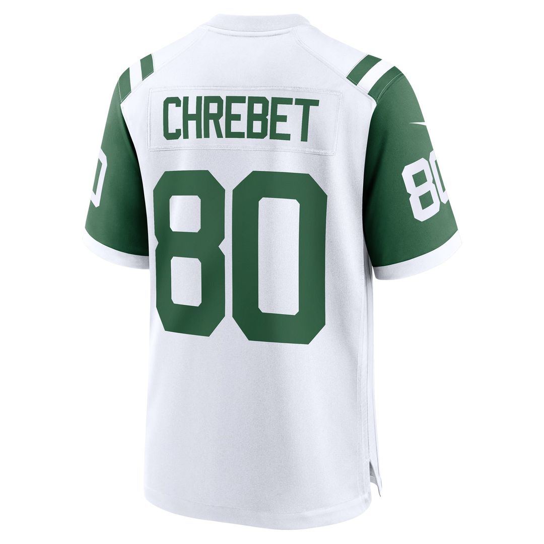 New York Jets Wayne Chrebet White Retired Player Alternate Game Jersey product image 3, provided for visual reference and