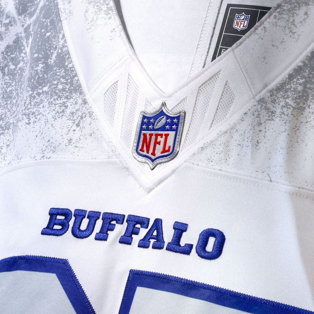 Buffalo Bills James Cook III White Rivalries Collection Stitched Limited Jersey product image 5, provided for visual