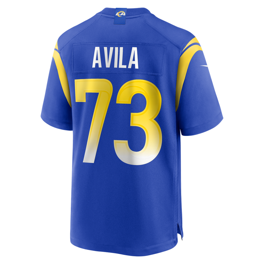 Los Angeles Rams Steve Avila Royal Home Game Jersey product image 3, provided for visual reference and product detail review