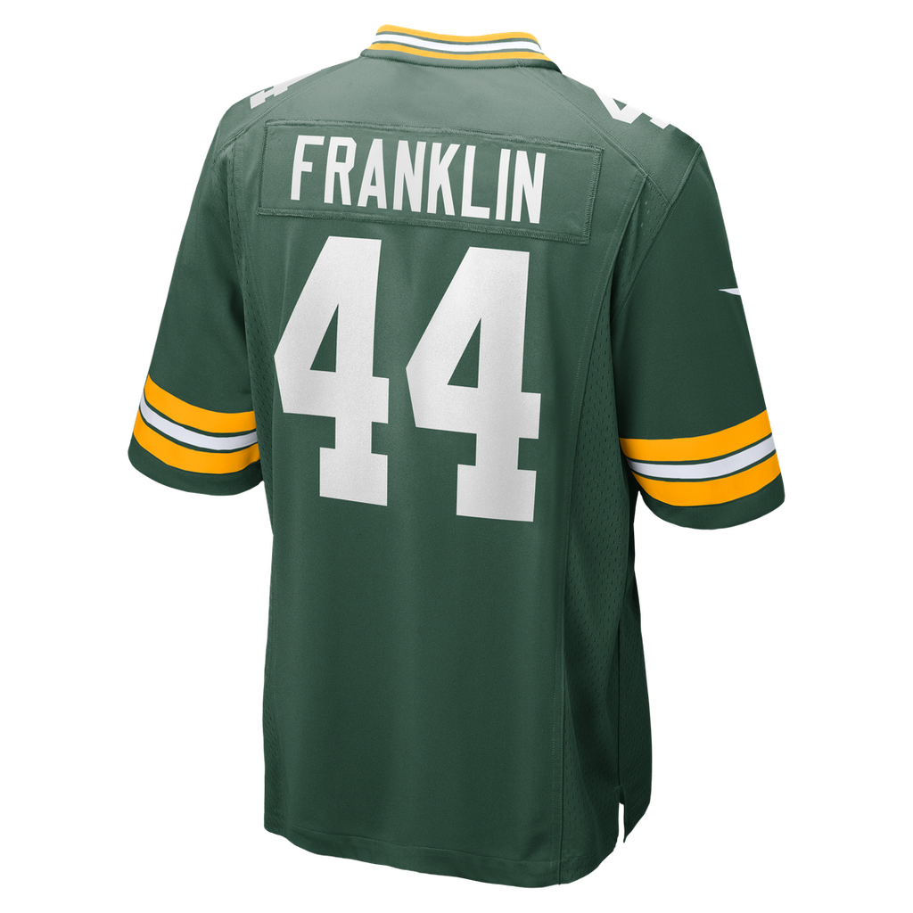 Green Bay Packers Zaire Franklin Green Game Jersey product image 3, provided for visual reference and product detail review